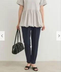 アーバンリサーチ DOORS ストレッチテーパードイージーパンツ ネイビー XS