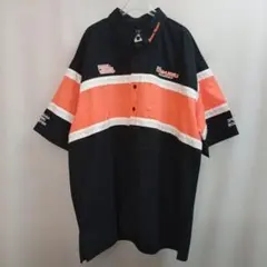 HARLEY-DAVIDSON 半袖 ワークシャツ ブラック オレンジのサムネイル