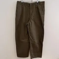 ユニクロU ワイドフィットチノ ダークブラウン(カーキ、オリーブ系) 82