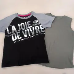 ノースリーブタンクトップとTシャツセット