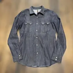 Nudie Jeans ヌーディージーンズ デニムシャツ S リジッド 濃紺