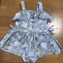 プティマイン　花柄ワンピース水着　サイズ90