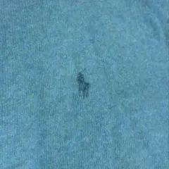 ラルフローレン　ニットポロ　エメラルドグリーン　古着Ralph Lauren