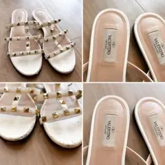 VALENTINO GARAVANI ロックスタッズ サンダル ホワイトのサムネイル