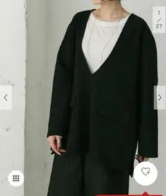 アーバンリサーチラボ　セットアップ対応』　深Vネックアウター　ブラック