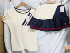​新品タグ付 FILA テニスウェア 上下セット L ゲームシャツ スコート