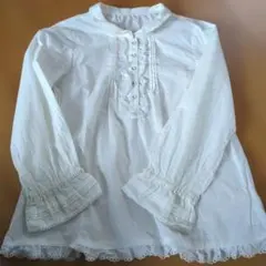 fronche lippie le petite ホワイトコットン長袖シャツ