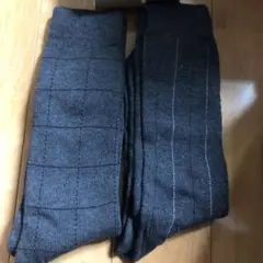 メンズ　クルーソックス総パイル編み　2足セット