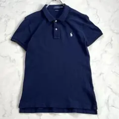 ラルフローレン ポロシャツ スキニーフィット ネイビー レディースM ポニー刺繍