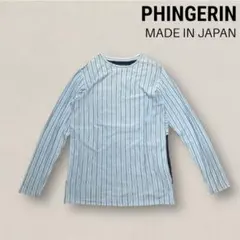 PHINGERIN ロンT 異素材切替 カットソー 日本製 S 青 フィンガリンのサムネイル