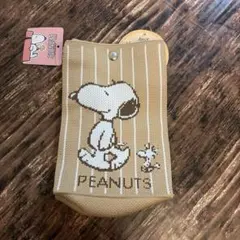 PEANUTS 스누피 니트 숄더백 베이지