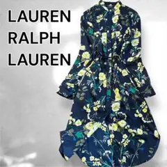 LAUREN RALPH LAUREN 総柄花柄シャツワンピース 画像2枚目必須のサムネイル