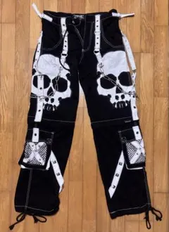 【 TRIPP NYC 】 スカル ボンテージパンツ ブラック ホワイトのサムネイル
