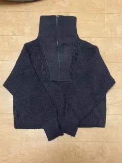 LOWRYSFARM ブラウン タートルネック ニット