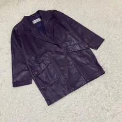 Loch Lomond ロッホローモンド　レザーコート　ラムレザー　紫　9号