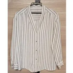 美品 ロペピクニック　Vネックストライプ柄ブラウス　通勤コーデ