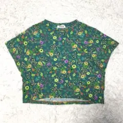美品★ホコモモラ Rospuillas プリント半袖カットソー グリーン 40のサムネイル