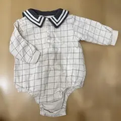 tete a tete チェック柄ロンパース 80