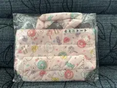 【未使用】　サンリオ　当たりくじ　ハローキティ　ミニトートバッグ ドーナツ柄