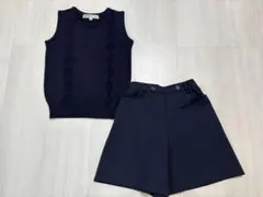 マムエモア 120 アーガイル柄入りベスト キュロット セット 定価1.5万円