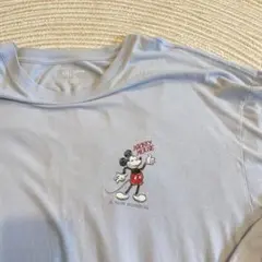 ミッキーマウス 長袖カットソー ライトブルー
