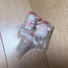 サンリオキャラクターズ ワントーンマスコット桜　ポムポム　ポチャッコ　シナモン