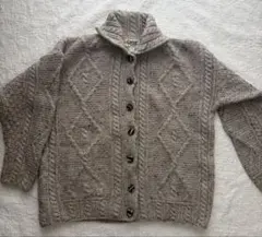 キャレイグドンCarraig Donnアランニットカーディガン M ベージュ