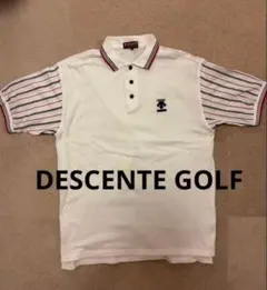 DESCENTE GOLF デサント ゴルフ ポロシャツ M ホワイト