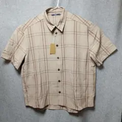 ★Ciaopanic ★ ベージュ チェック柄半袖シャツ★未使用タグ付き
