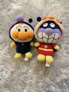 美品！アンパンマンミュージアムバイキンマン着ぐるみキーホルダー紐付きストラップ