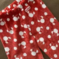 履くホカロン　ディズニーミニーちゃん　フリース赤10分丈L〜LL