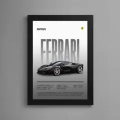 No.534 アートポスター A4 フェラーリラフェラーリ フレーム付き