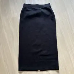 ユニクロ タイトスカート 後ろスリット ブラック