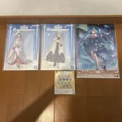一番くじ 雪ミク アクリルスタンド ラバーチャーム ポスター セット まとめ売り