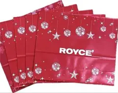 ROYCE’ ロイズ 紙袋 ショッパー 5枚 セット クリスマス 赤