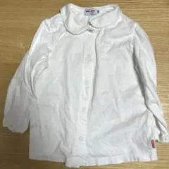 miki HOUSE ホワイトシャツ 90 丸襟　ミキハウス