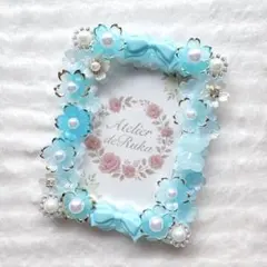 トレカケース　ホイップデコケース　B8 さくら　桜　白　水色　リボン