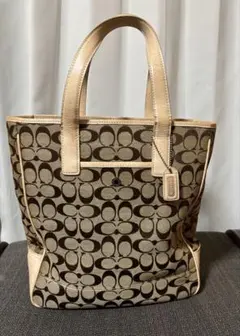 COACH トートバッグ ショルダーバッグ　ベージュ系　保存袋あり