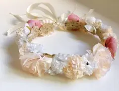 訳あり　ベビー　キッズ　ヘアバンド　カチューシャ　ドレス　結婚式　花かんむり花冠