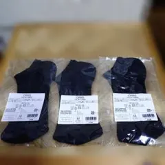 【完売品】ORBIS コットン スニーカーイン レーシーストライプ黒M 3足のサムネイル