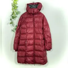 Les Copains/レコパン 極暖ダウンコート ロング丈 フード付き リブ袖
