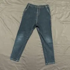 130cm ダークブルー ウエストゴム パンツ