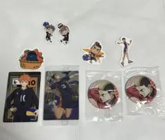バレーボール　缶バッジ ステッカーセット　ハイキュー　スシローコラボ