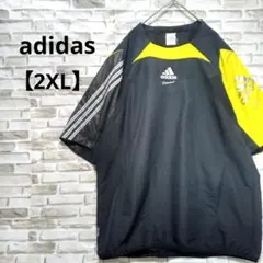 59アディダス　adidas　Tシャツ　ゆったり　3L　スポーツ　イエロー　黒