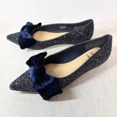 極美品★Odette e Odile フラット パンプス グリッター リボンのサムネイル