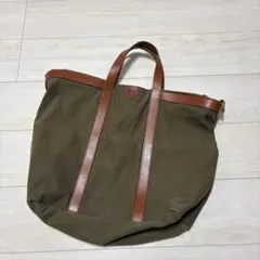 IL BISONTE キャンバス×レザートートバッグ