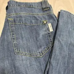 アルマーニ コレツォーニ　デニムパンツ 薄手　ブルー 42 イエローステッチ