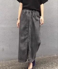 AMERI アメリ STUDS LINE DENIM SKIRT