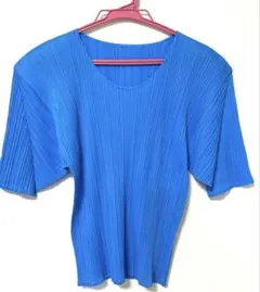 極美品✨PLEATS PLEASE プリーツ 水色 半袖 トップス サイズ4 - メルカリ