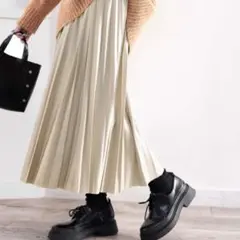 Classical Elf クラシカルエルフ 無地合皮レザープリーツスカート